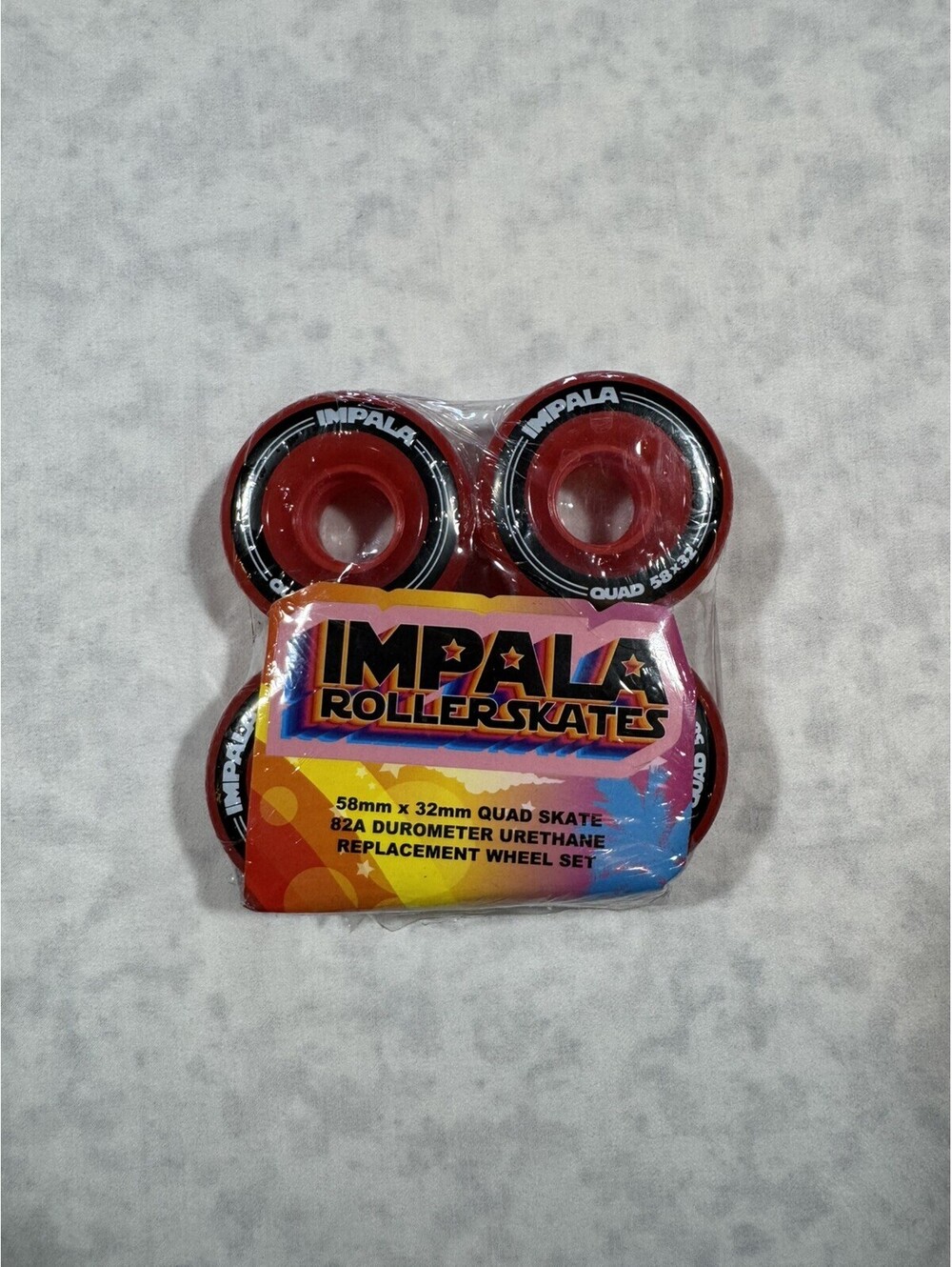 IMPALA Roller Skate Wheels - RED - 4PK - NEW Sealed